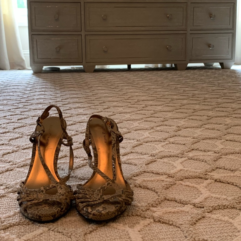 Snakeskin print sandals size 9
